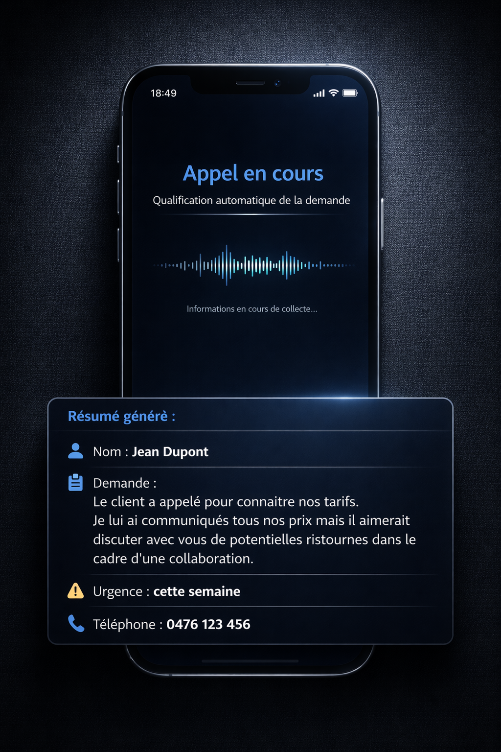 Interface de l'assistant vocal VoiceBot-AI
